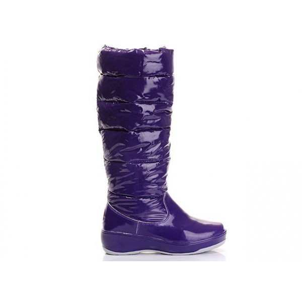Moncler pelle verniciata viola Stivaletti uscita